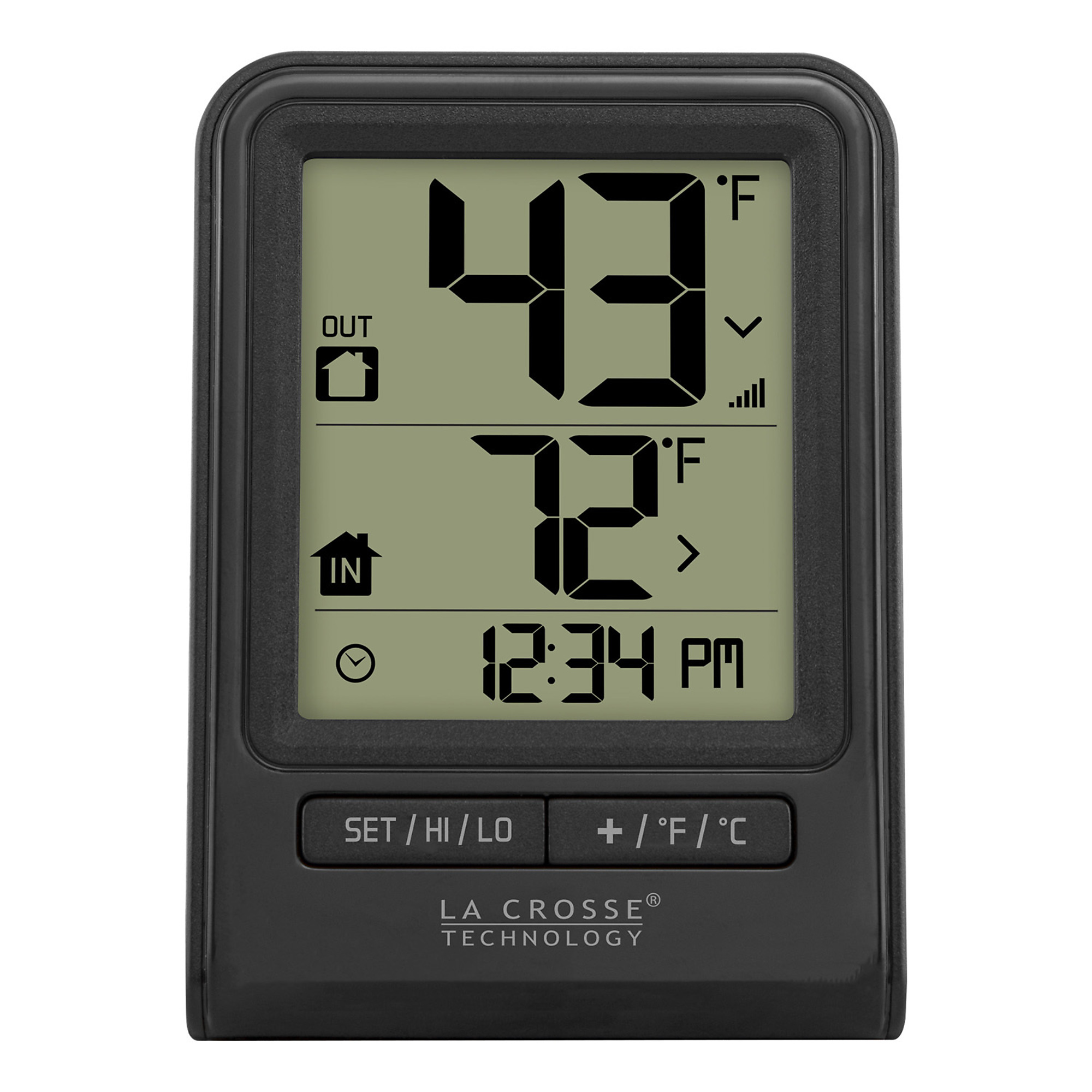 LaCrosse Technology Wireless Thermometer - LCD Display, Indoor/Outdoor Temperature, Humidity, Model# 308-1409BT-CBP